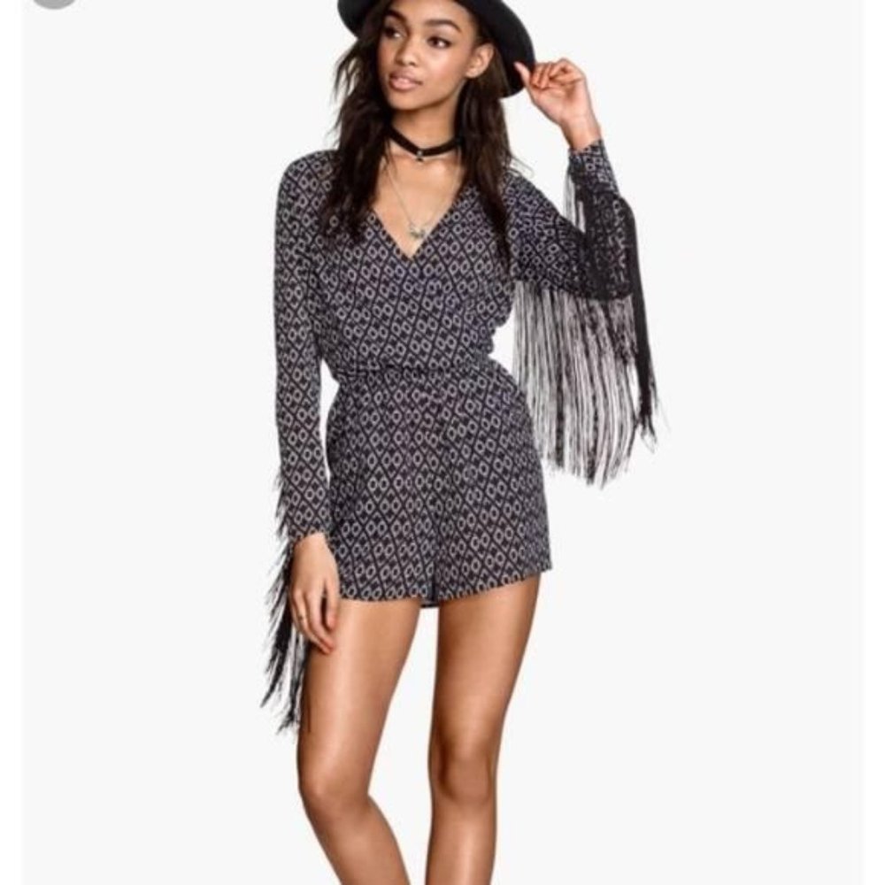 H&M Coachella fringe romper